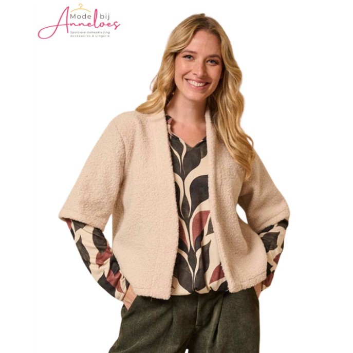 FOS gilet Lia teddy 7923 Beige